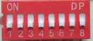 dip switch 8 ช่อง ระยะขา 2.54mm